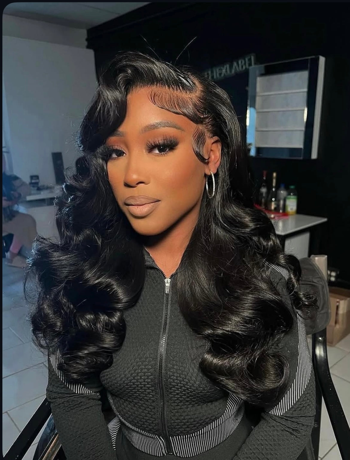 Body Wave Black Lace Front Wig – 100% Human Hair